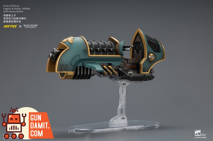 JoyToy JT04773 1/18 Warhammer The Horus Heresy Sons of Horus Legion Scimitar Jetbike with Heavy Bolter - View 4 JoyToy JT04773 1/18 Warhammer The Horus Heresy Sons of Horus Legion Scimitar Jetbike with Heavy Bolter - View 4