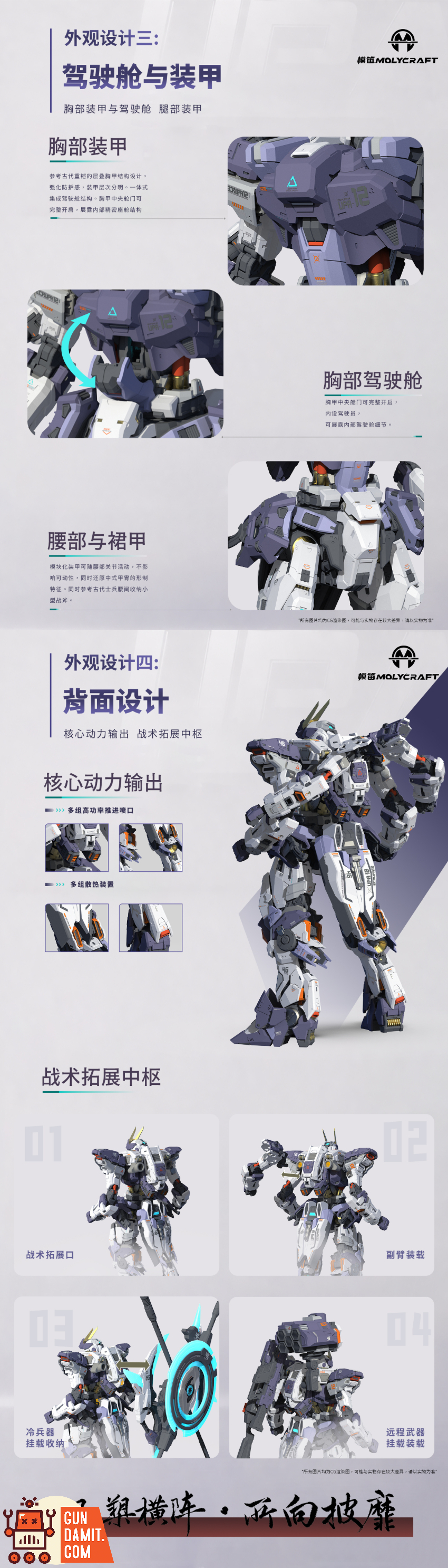 Molycraft x CiYuanJuXiang 1/100 UPA-12 Weishuo Xuanjia Model Kit - View 7 Molycraft x CiYuanJuXiang 1/100 UPA-12 Weishuo Xuanjia Model Kit - View 7