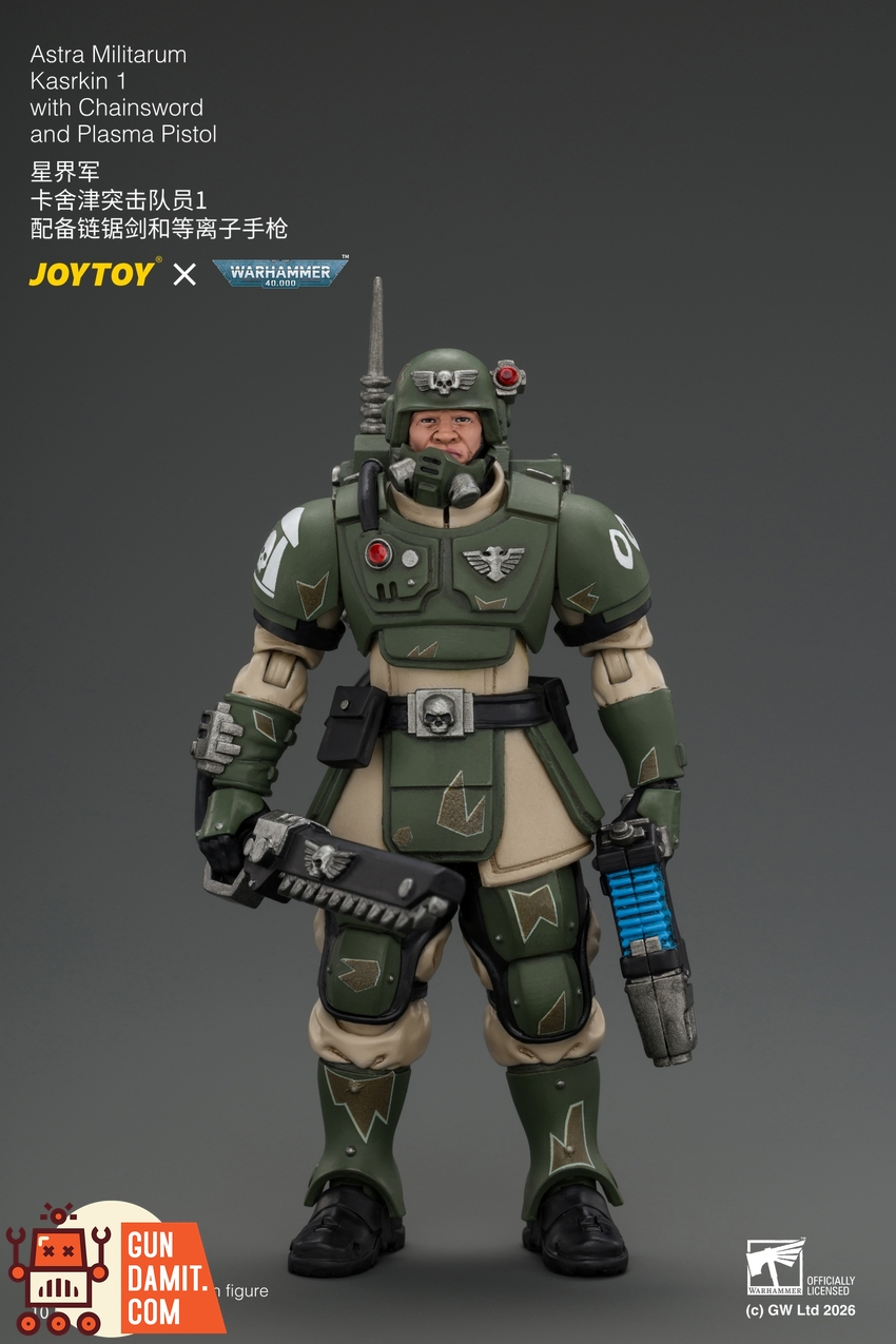 JoyToy JT04933 1/18 Warhammer 40K Astra Militarum Kasrkin 1 with Chainsword and Plasma Pistol - View 5 JoyToy JT04933 1/18 Warhammer 40K Astra Militarum Kasrkin 1 with Chainsword and Plasma Pistol - View 5