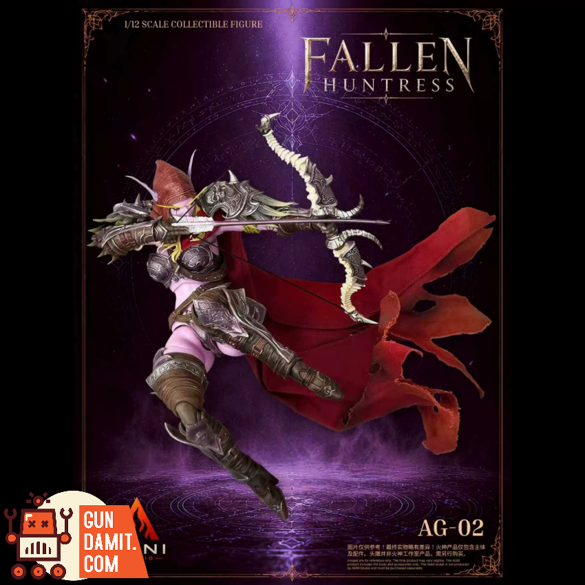 Agni Studio x French Bulldog 1/12 AG02+FR02 Fallen Huntress Head & Accessories Set Pink Skin Version - View 2 Agni Studio x French Bulldog 1/12 AG02+FR02 Fallen Huntress Head & Accessories Set Pink Skin Version - View 2