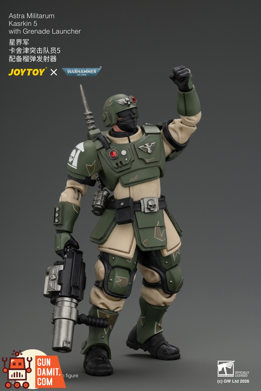 JoyToy JT04971 1/18 Warhammer 40K Astra Militarum Kasrkin 5 with Grenade Launcher - View 6 JoyToy JT04971 1/18 Warhammer 40K Astra Militarum Kasrkin 5 with Grenade Launcher - View 6
