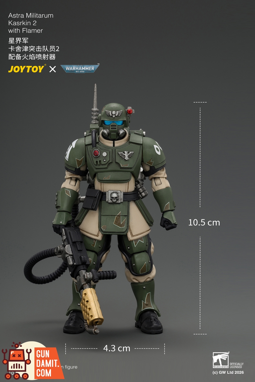 JoyToy JT04940 1/18 Warhammer 40K Astra Militarum Kasrkin 2 with Flamer - View 8 JoyToy JT04940 1/18 Warhammer 40K Astra Militarum Kasrkin 2 with Flamer - View 8