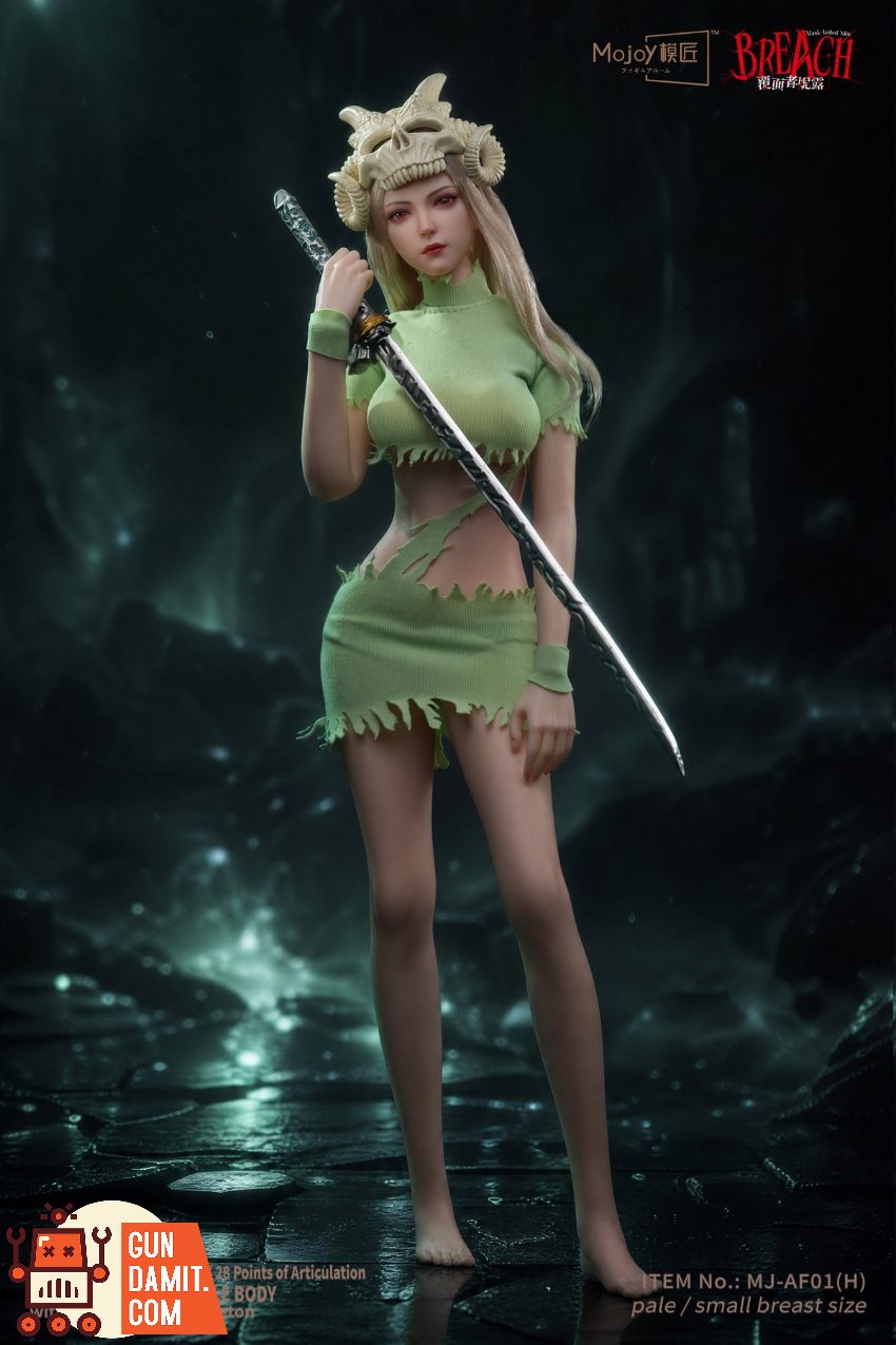 Mojoy 1/6 MJ-AF01H Slender Girlish Body with Head Sculpt Green Ver. - View 15 Mojoy 1/6 MJ-AF01H Slender Girlish Body with Head Sculpt Green Ver. - View 15