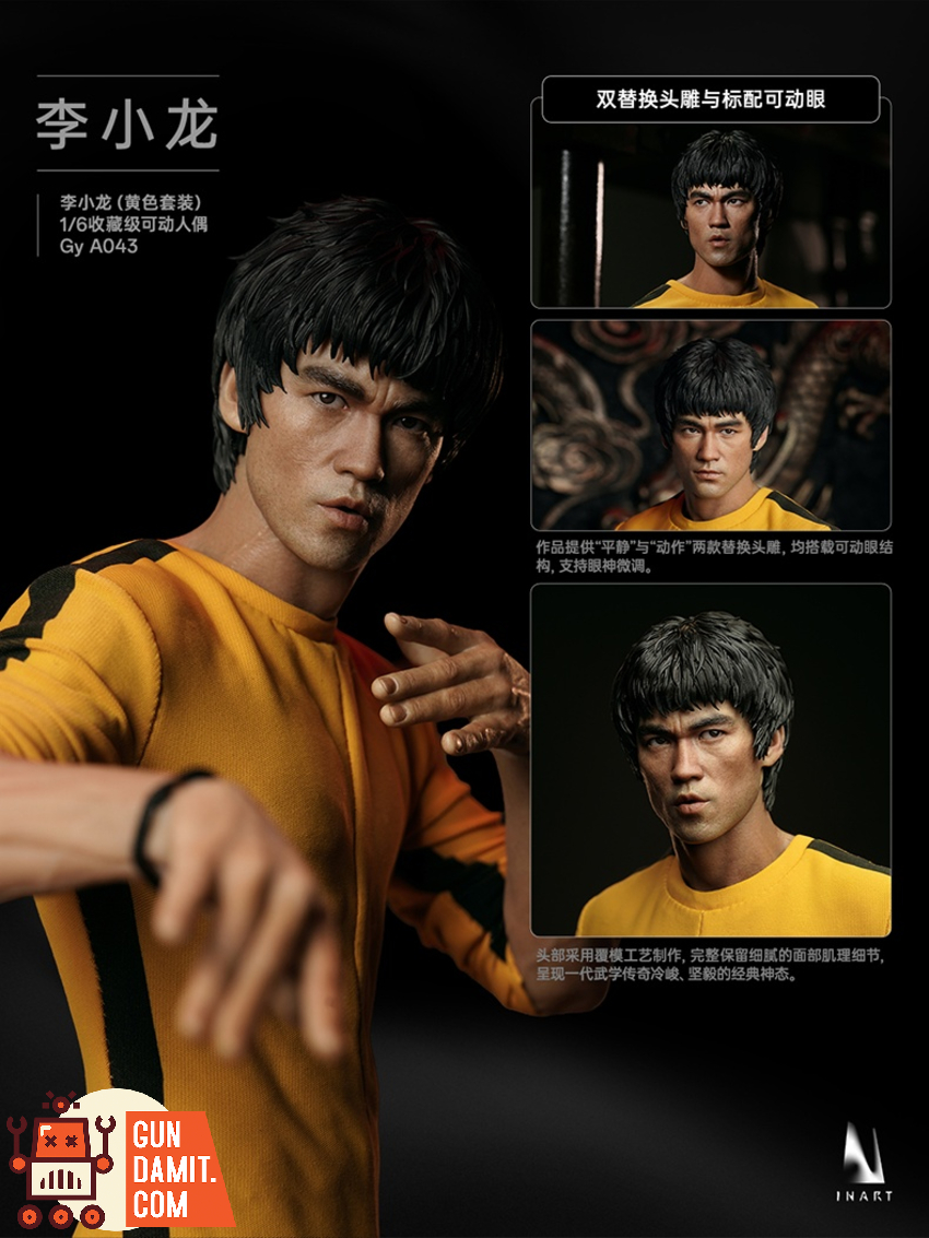 INART 1/6 Gy A043 Bruce Lee Yellow Suit Double Head Sculpt Version - View 2 INART 1/6 Gy A043 Bruce Lee Yellow Suit Double Head Sculpt Version - View 2