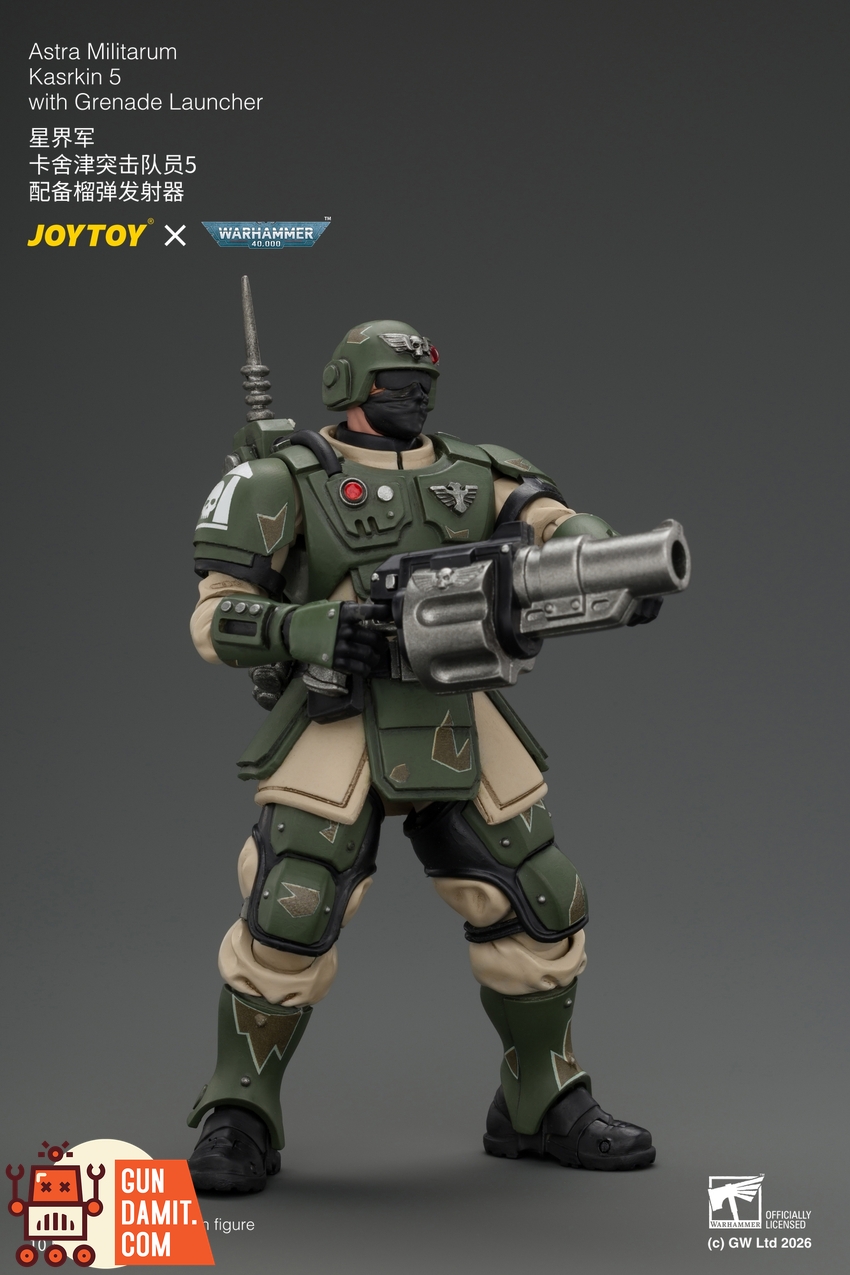 JoyToy JT04971 1/18 Warhammer 40K Astra Militarum Kasrkin 5 with Grenade Launcher - View 5 JoyToy JT04971 1/18 Warhammer 40K Astra Militarum Kasrkin 5 with Grenade Launcher - View 5