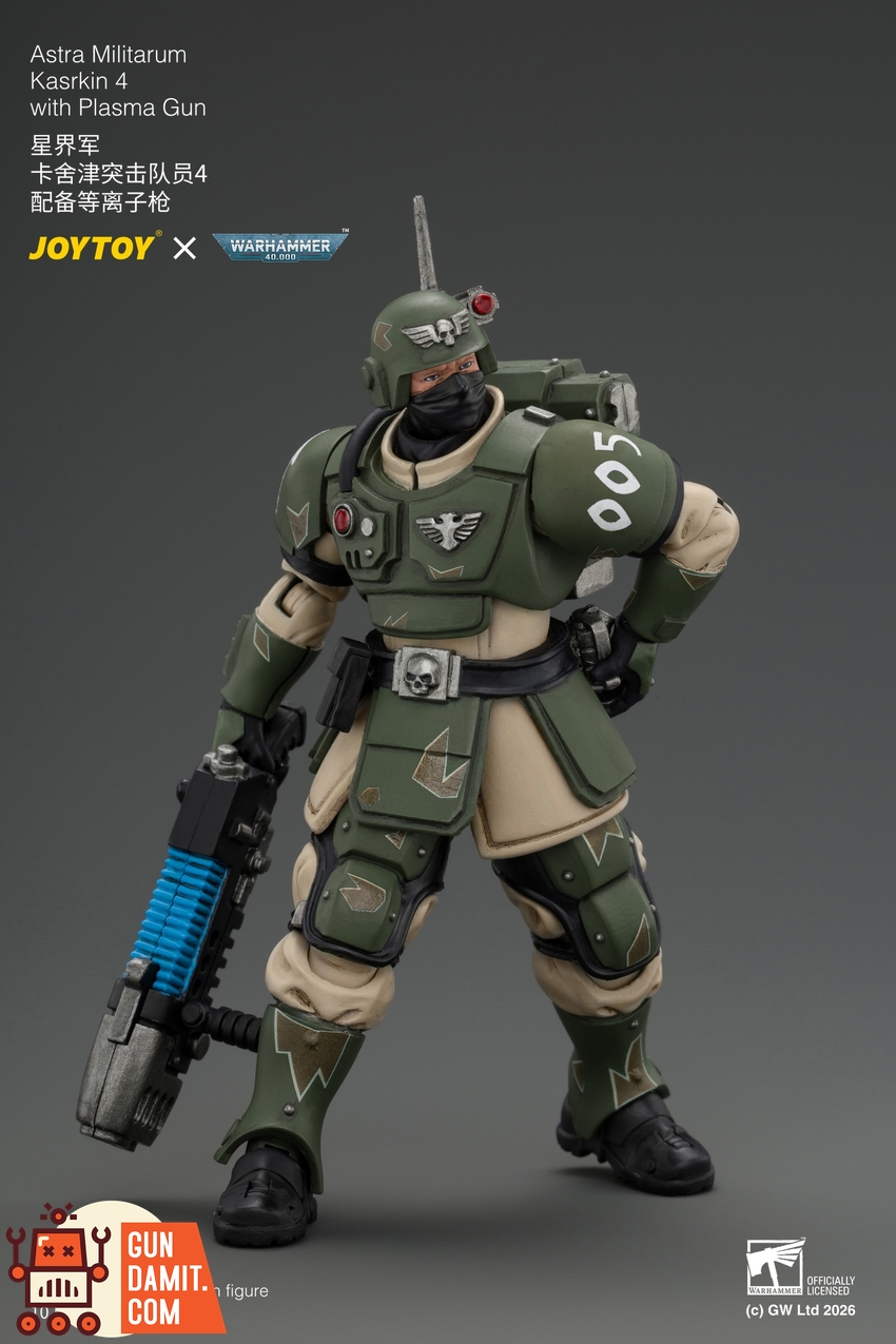 JoyToy JT04964 1/18 Warhammer 40K Astra Militarum Kasrkin 4 with Plasma Gun - View 7 JoyToy JT04964 1/18 Warhammer 40K Astra Militarum Kasrkin 4 with Plasma Gun - View 7