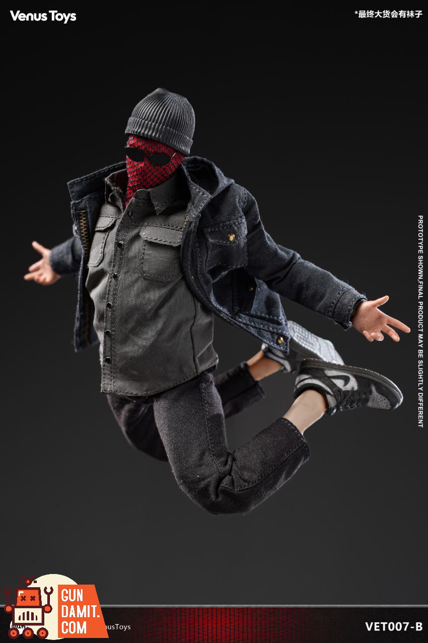 Venus Toys 1/12 VET007-B Night Vigilante Black Jacket Version - View 7 Venus Toys 1/12 VET007-B Night Vigilante Black Jacket Version - View 7