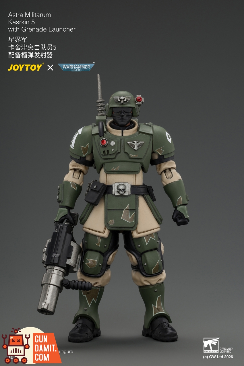 JoyToy JT04971 1/18 Warhammer 40K Astra Militarum Kasrkin 5 with Grenade Launcher - View 1 JoyToy JT04971 1/18 Warhammer 40K Astra Militarum Kasrkin 5 with Grenade Launcher - View 1