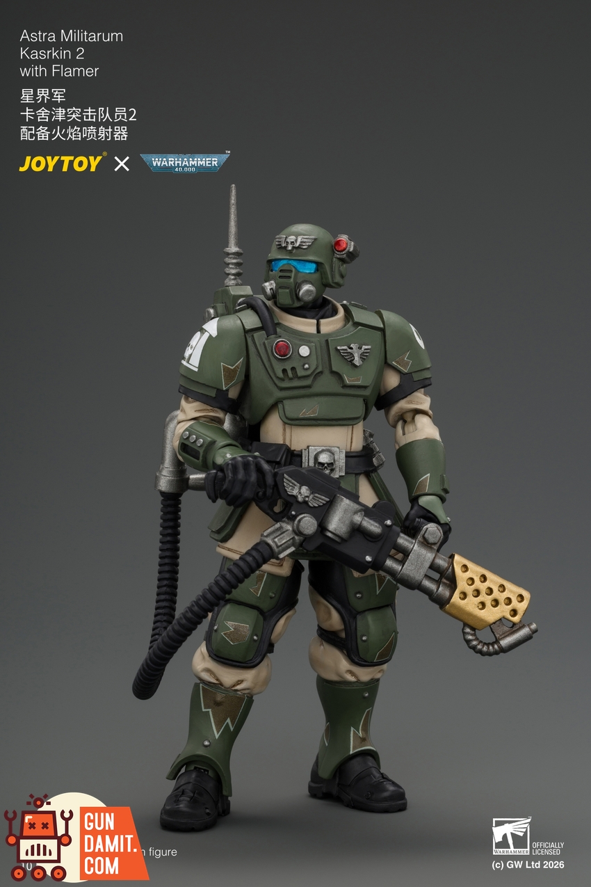 JoyToy JT04940 1/18 Warhammer 40K Astra Militarum Kasrkin 2 with Flamer - View 2 JoyToy JT04940 1/18 Warhammer 40K Astra Militarum Kasrkin 2 with Flamer - View 2