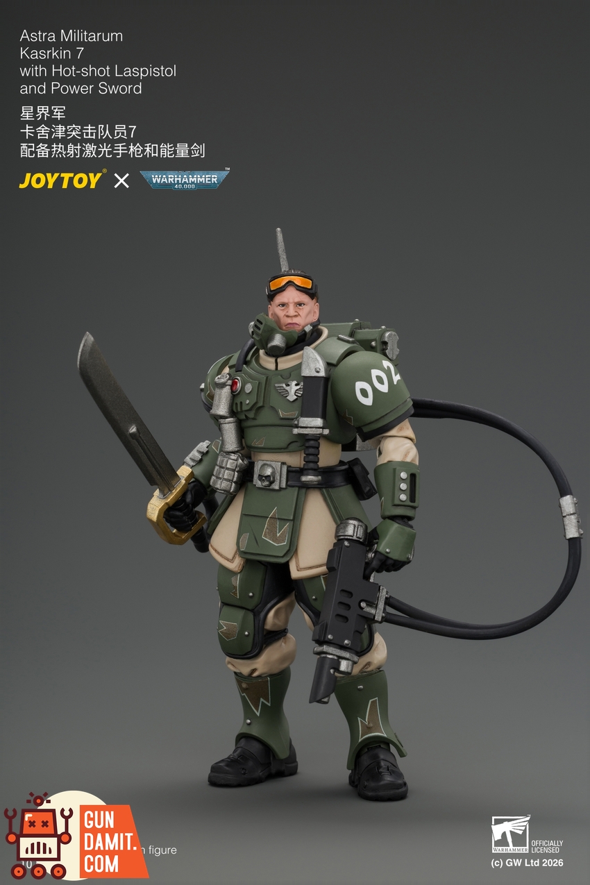 JoyToy JT04995 1/18 Warhammer 40K Astra Militarum Kasrkin 7 with Hot-shot Laspistol and Power Sword - View 2 JoyToy JT04995 1/18 Warhammer 40K Astra Militarum Kasrkin 7 with Hot-shot Laspistol and Power Sword - View 2