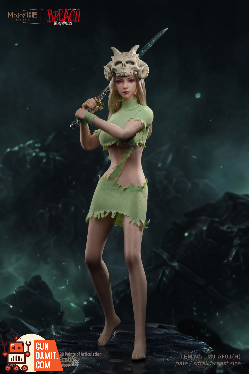 Mojoy 1/6 MJ-AF01H Slender Girlish Body with Head Sculpt Green Ver. - View 9 Mojoy 1/6 MJ-AF01H Slender Girlish Body with Head Sculpt Green Ver. - View 9