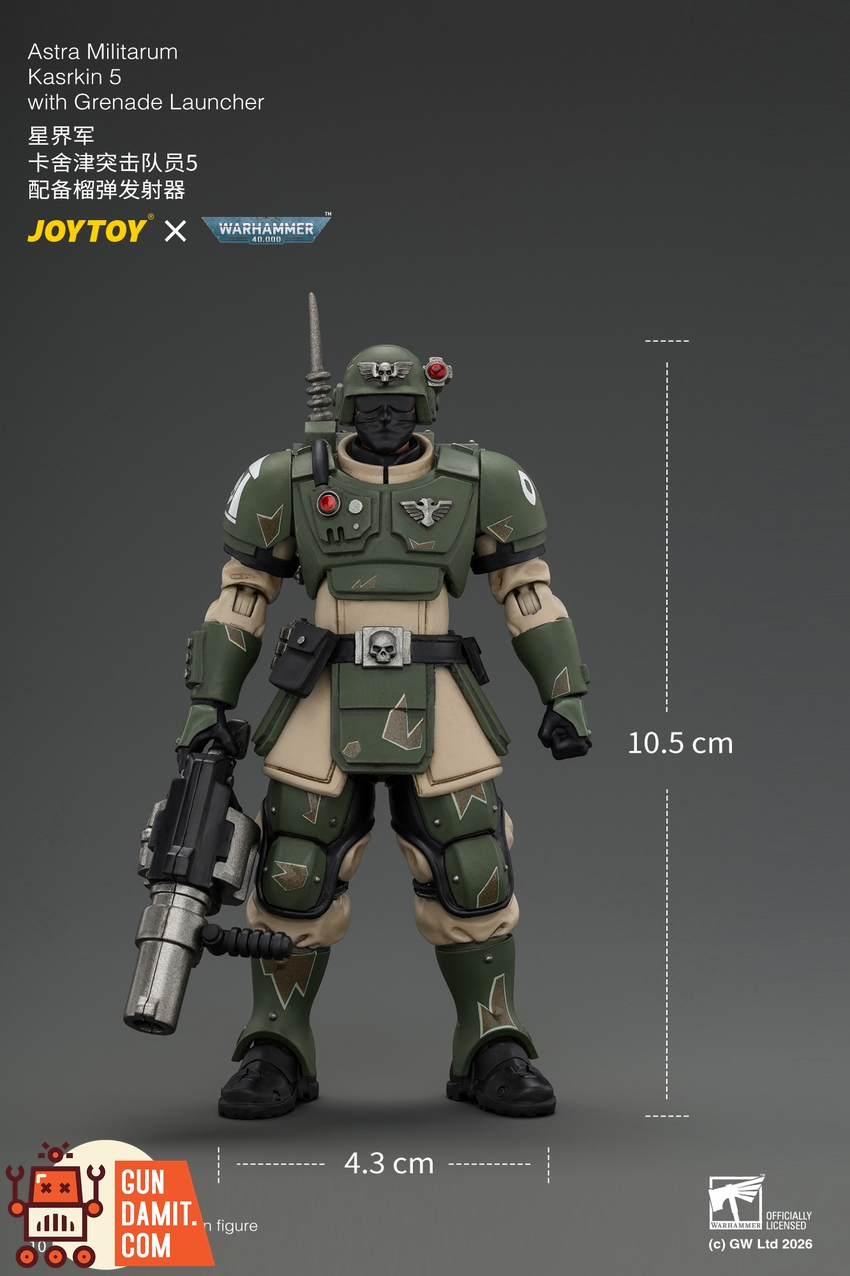 JoyToy JT04971 1/18 Warhammer 40K Astra Militarum Kasrkin 5 with Grenade Launcher - View 8 JoyToy JT04971 1/18 Warhammer 40K Astra Militarum Kasrkin 5 with Grenade Launcher - View 8