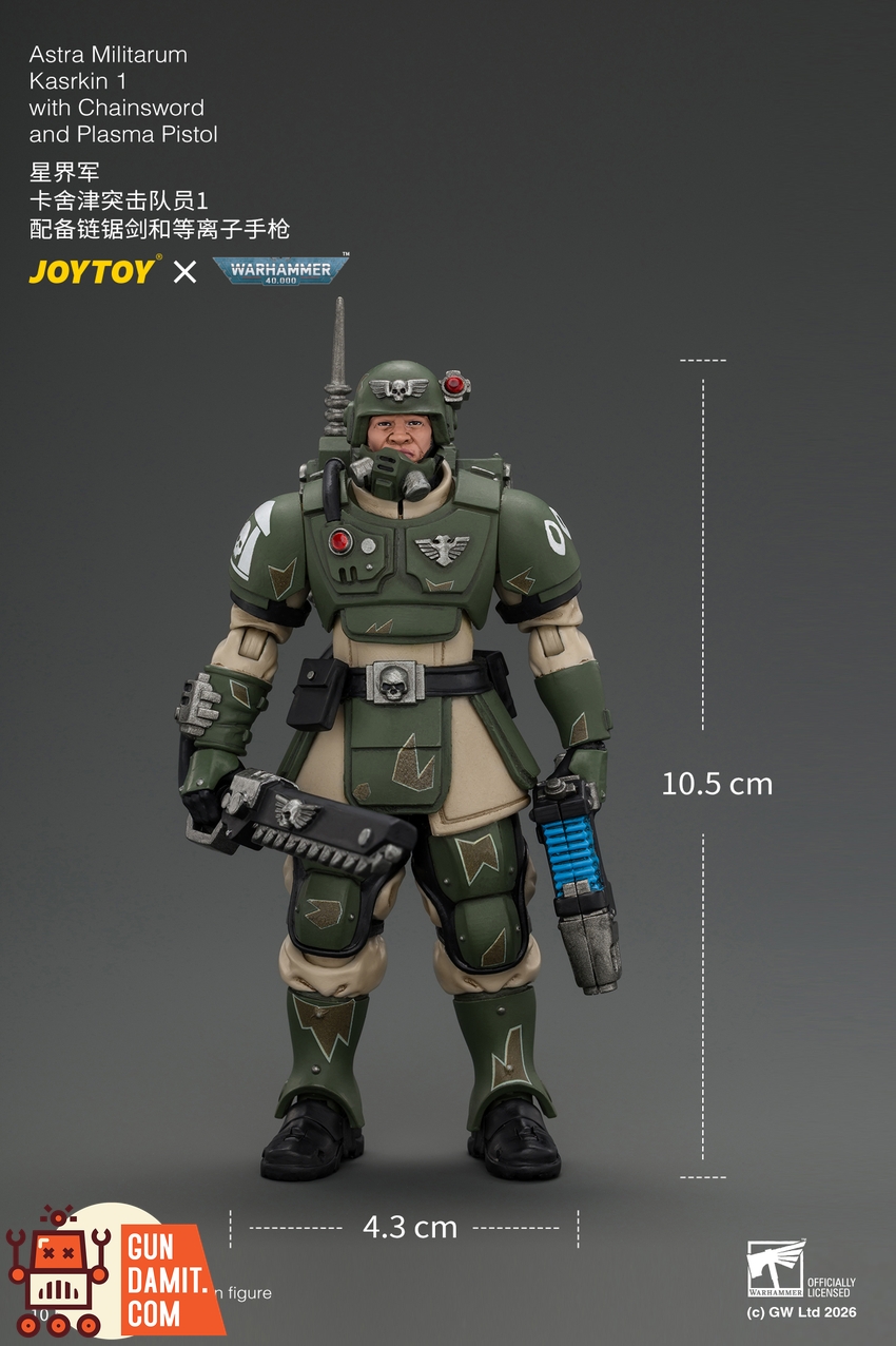 JoyToy JT04933 1/18 Warhammer 40K Astra Militarum Kasrkin 1 with Chainsword and Plasma Pistol - View 8 JoyToy JT04933 1/18 Warhammer 40K Astra Militarum Kasrkin 1 with Chainsword and Plasma Pistol - View 8