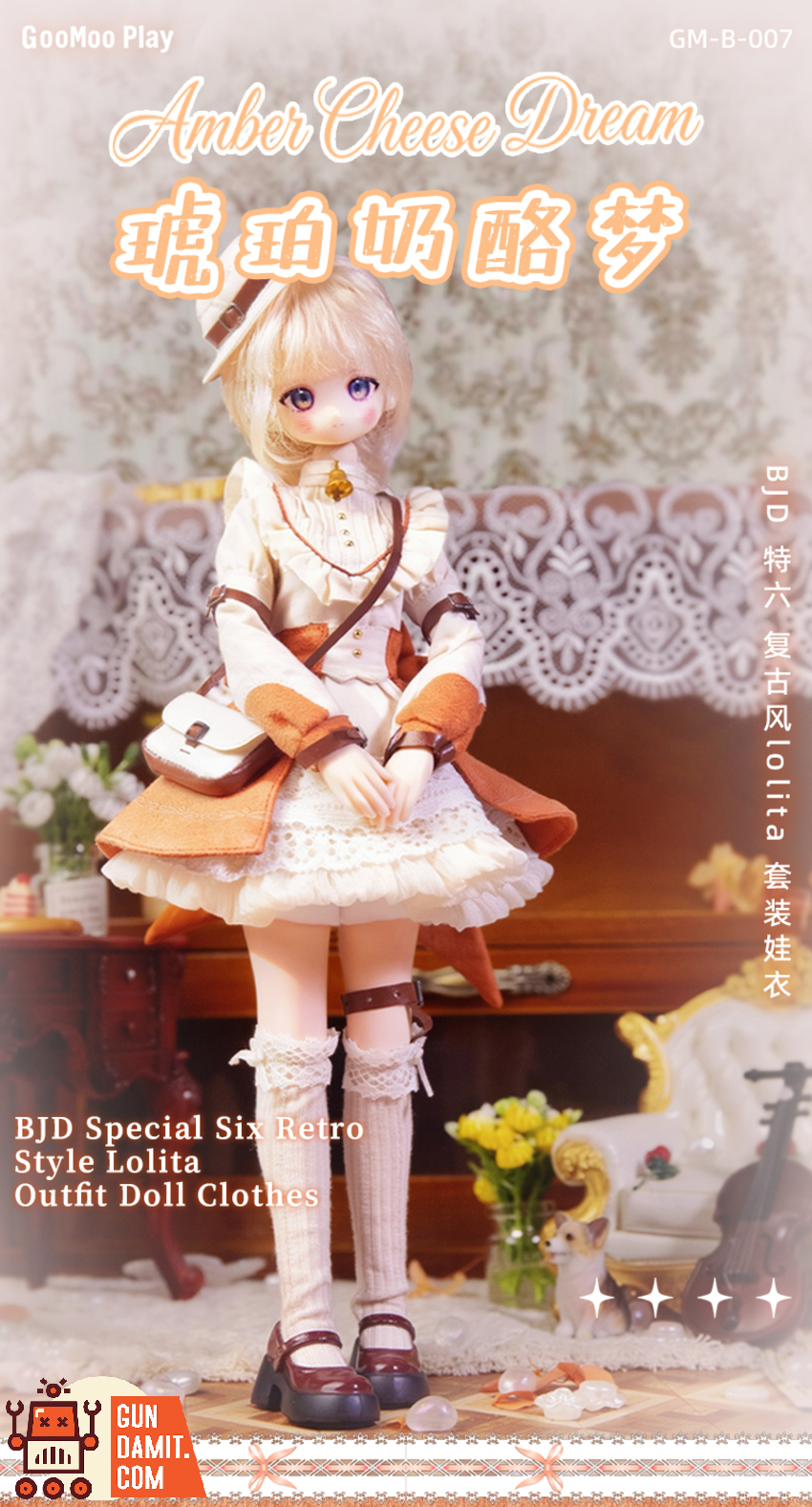 GOOMOO PLAY 1/6 GM-B-007 Jumao Zhiku Amber Cheese Dream Outfit Set for 12-inch Action Figures - View 6 GOOMOO PLAY 1/6 GM-B-007 Jumao Zhiku Amber Cheese Dream Outfit Set for 12-inch Action Figures - View 6