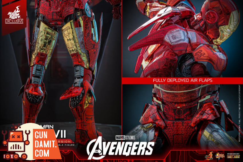 Hot Toys 1/6 MMS870D82 The Avengers Iron Man Mark VII Exo-Chrome Clear Version - View 19 Hot Toys 1/6 MMS870D82 The Avengers Iron Man Mark VII Exo-Chrome Clear Version - View 19