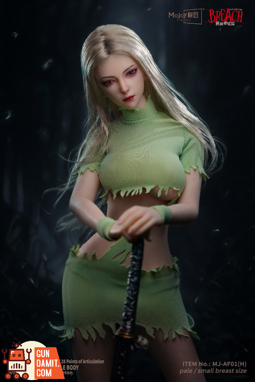 Mojoy 1/6 MJ-AF01H Slender Girlish Body with Head Sculpt Green Ver. - View 12 Mojoy 1/6 MJ-AF01H Slender Girlish Body with Head Sculpt Green Ver. - View 12