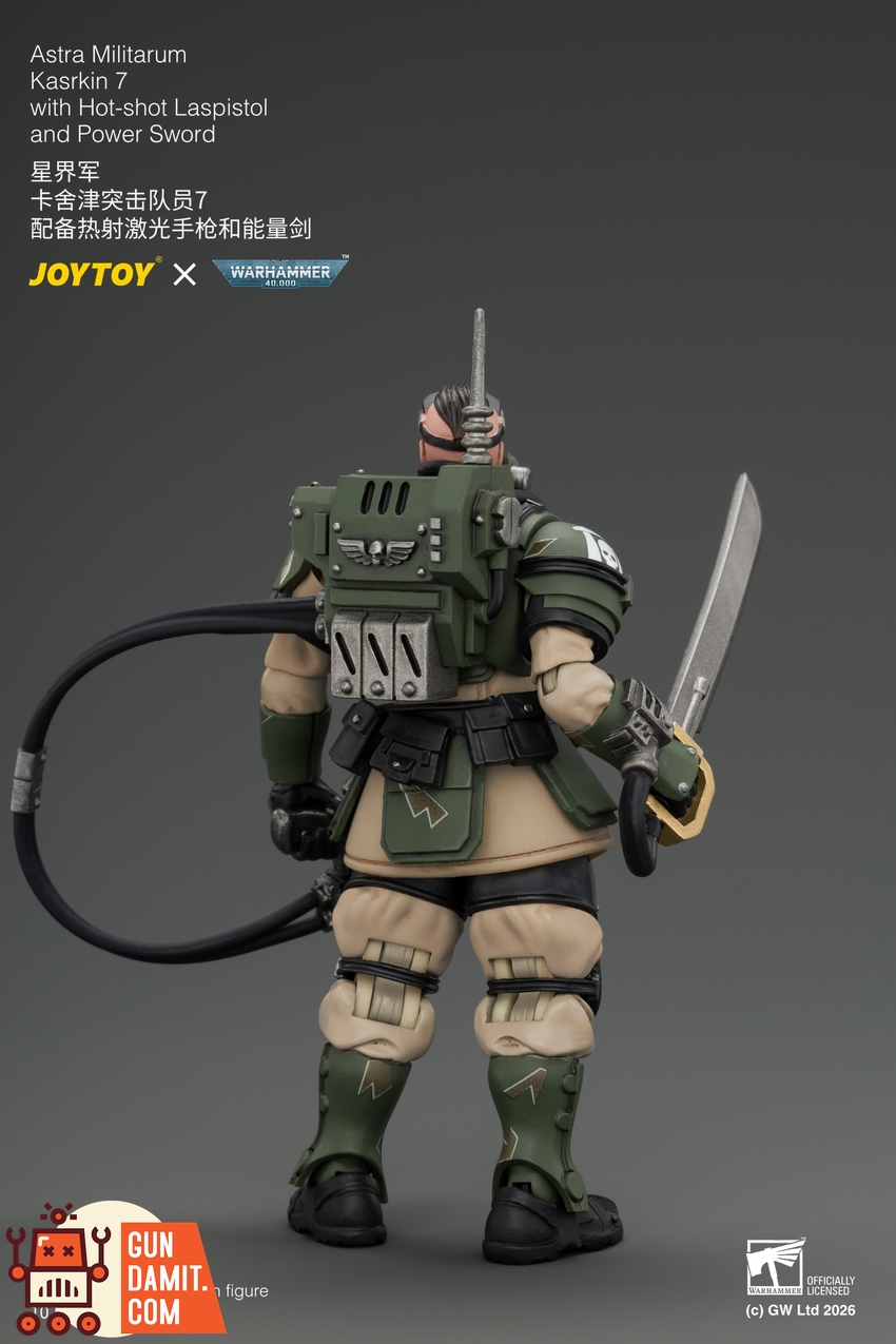 JoyToy JT04995 1/18 Warhammer 40K Astra Militarum Kasrkin 7 with Hot-shot Laspistol and Power Sword - View 3 JoyToy JT04995 1/18 Warhammer 40K Astra Militarum Kasrkin 7 with Hot-shot Laspistol and Power Sword - View 3