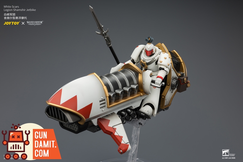 JoyToy JT04780 1/18 Warhammer The Horus Heresy White Scars Legion Shamshir Jetbike - View 4 JoyToy JT04780 1/18 Warhammer The Horus Heresy White Scars Legion Shamshir Jetbike - View 4