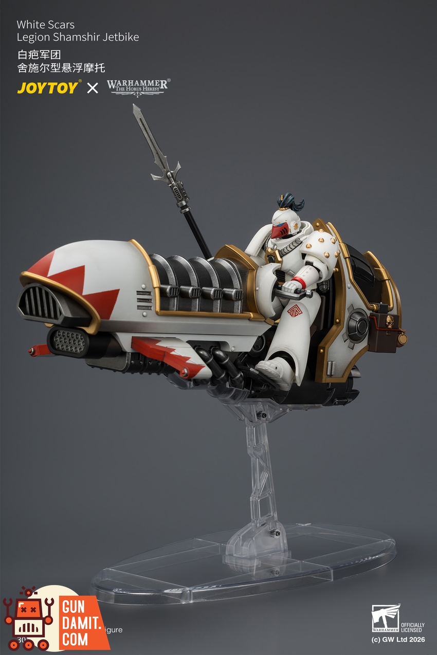 JoyToy JT04780 1/18 Warhammer The Horus Heresy White Scars Legion Shamshir Jetbike - View 2 JoyToy JT04780 1/18 Warhammer The Horus Heresy White Scars Legion Shamshir Jetbike - View 2