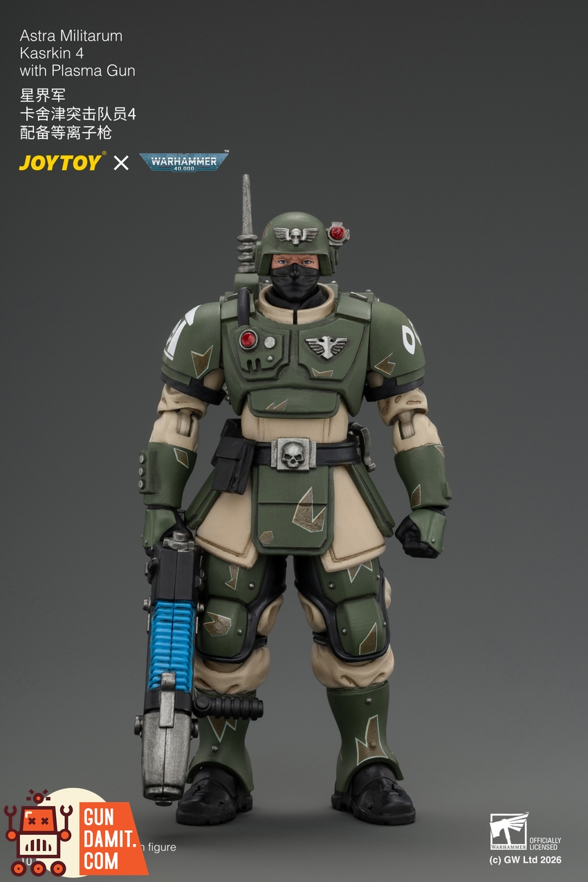 JoyToy JT04964 1/18 Warhammer 40K Astra Militarum Kasrkin 4 with Plasma Gun - View 1 JoyToy JT04964 1/18 Warhammer 40K Astra Militarum Kasrkin 4 with Plasma Gun - View 1