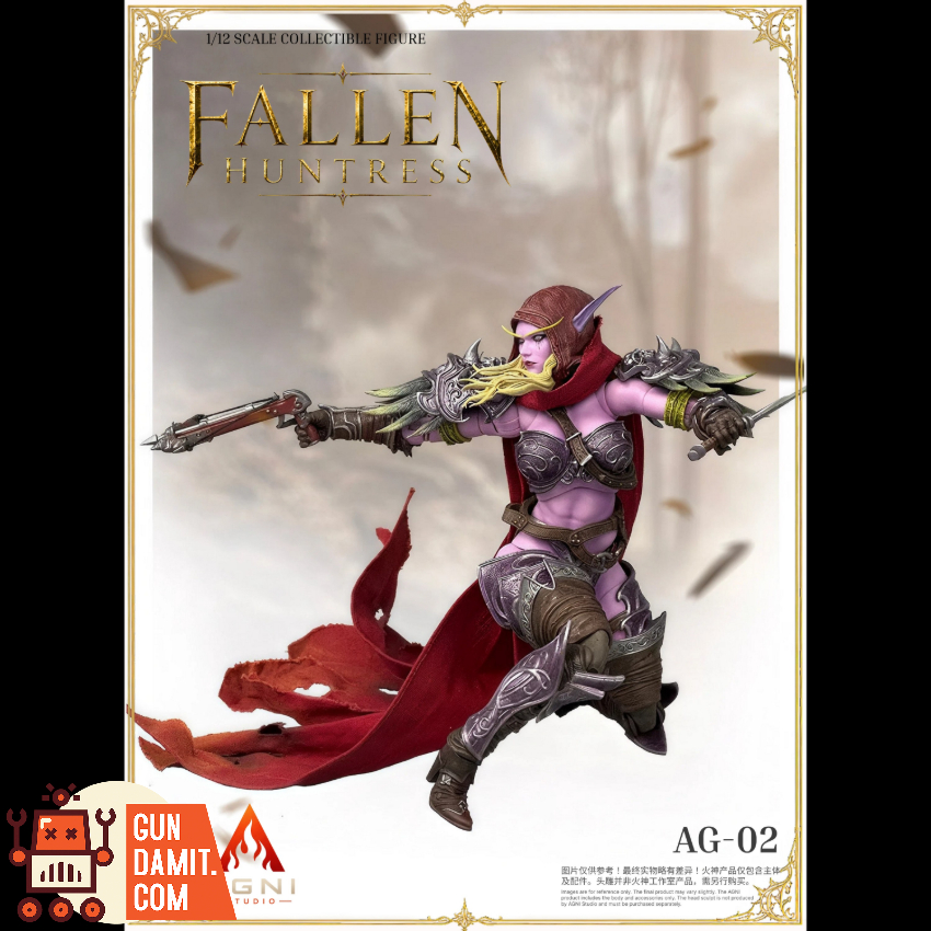 Agni Studio x French Bulldog 1/12 AG02+FR02 Fallen Huntress Head & Accessories Set Pink Skin Version - View 9 Agni Studio x French Bulldog 1/12 AG02+FR02 Fallen Huntress Head & Accessories Set Pink Skin Version - View 9