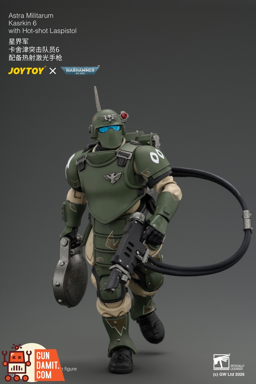 JoyToy JT04988 1/18 Warhammer 40K Astra Militarum Kasrkin 6 with Hot-shot Laspistol - View 4 JoyToy JT04988 1/18 Warhammer 40K Astra Militarum Kasrkin 6 with Hot-shot Laspistol - View 4