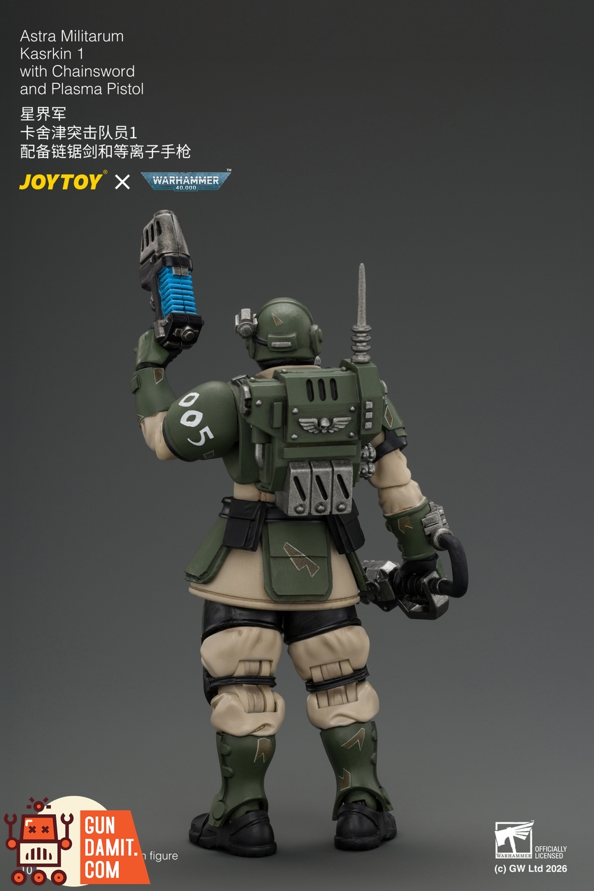 JoyToy JT04933 1/18 Warhammer 40K Astra Militarum Kasrkin 1 with Chainsword and Plasma Pistol - View 7 JoyToy JT04933 1/18 Warhammer 40K Astra Militarum Kasrkin 1 with Chainsword and Plasma Pistol - View 7