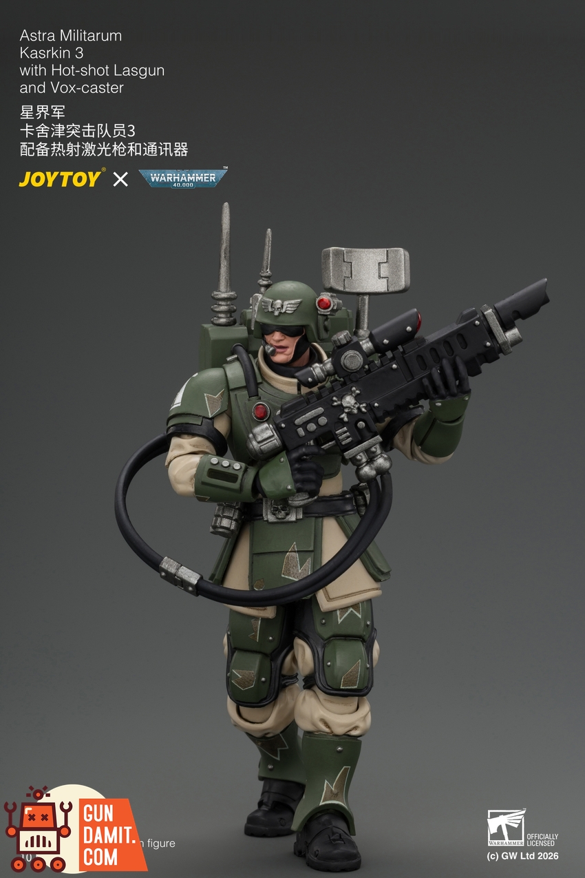 JoyToy JT04957 1/18 Warhammer 40K Astra Militarum Kasrkin 3 with Hot-shot Lasgun and Vox-caster - View 7 JoyToy JT04957 1/18 Warhammer 40K Astra Militarum Kasrkin 3 with Hot-shot Lasgun and Vox-caster - View 7