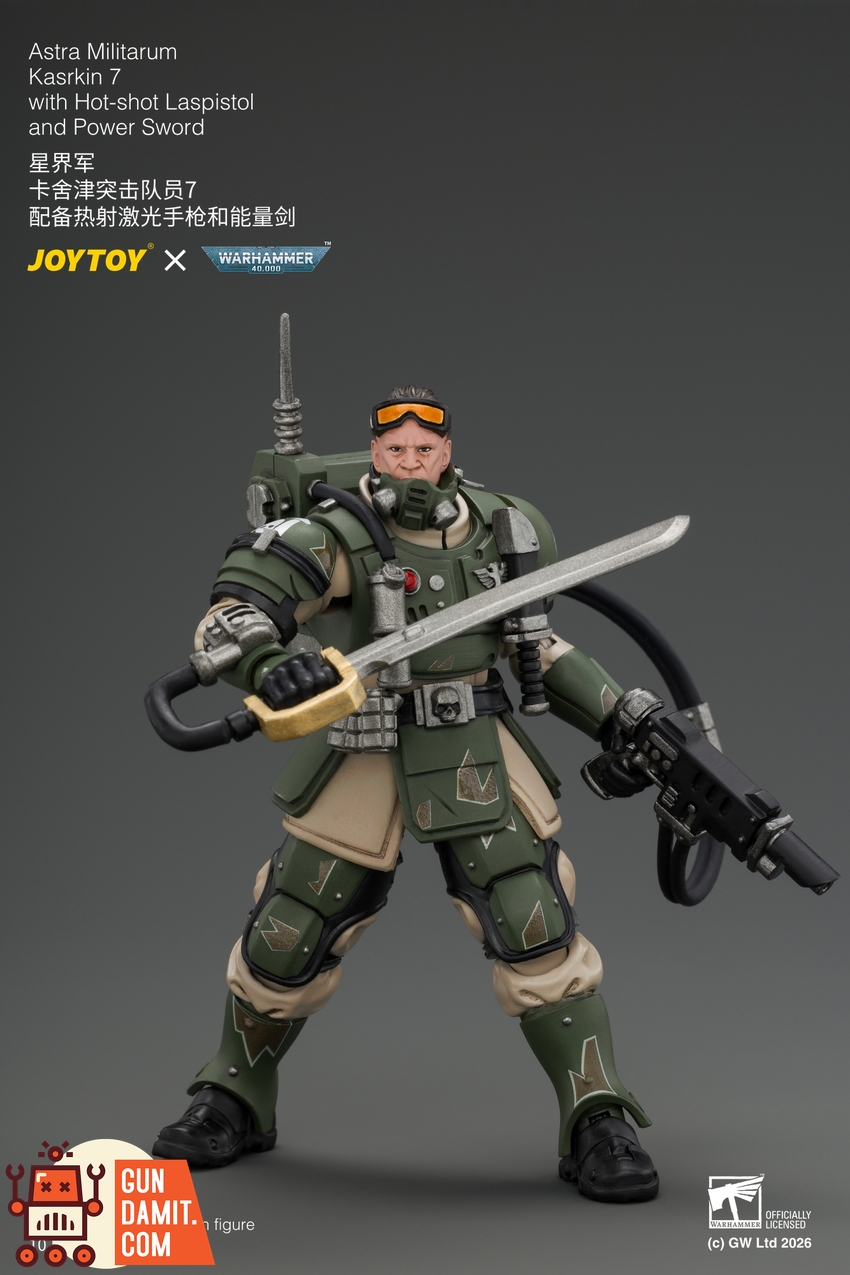 JoyToy JT04995 1/18 Warhammer 40K Astra Militarum Kasrkin 7 with Hot-shot Laspistol and Power Sword - View 5 JoyToy JT04995 1/18 Warhammer 40K Astra Militarum Kasrkin 7 with Hot-shot Laspistol and Power Sword - View 5