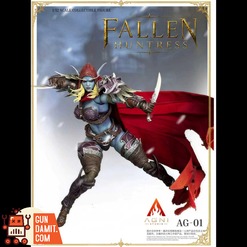 Agni Studio x French Bulldog 1/12 AG01+FR01 Fallen Huntress Head & Accessories Set Blue Skin Version - View 6 Agni Studio x French Bulldog 1/12 AG01+FR01 Fallen Huntress Head & Accessories Set Blue Skin Version - View 6