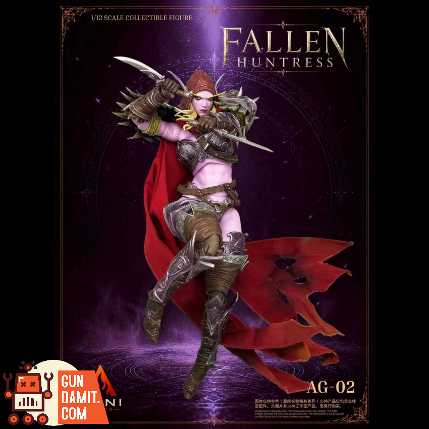 Agni Studio x French Bulldog 1/12 AG02+FR02 Fallen Huntress Head & Accessories Set Pink Skin Version - View 1 Agni Studio x French Bulldog 1/12 AG02+FR02 Fallen Huntress Head & Accessories Set Pink Skin Version - View 1