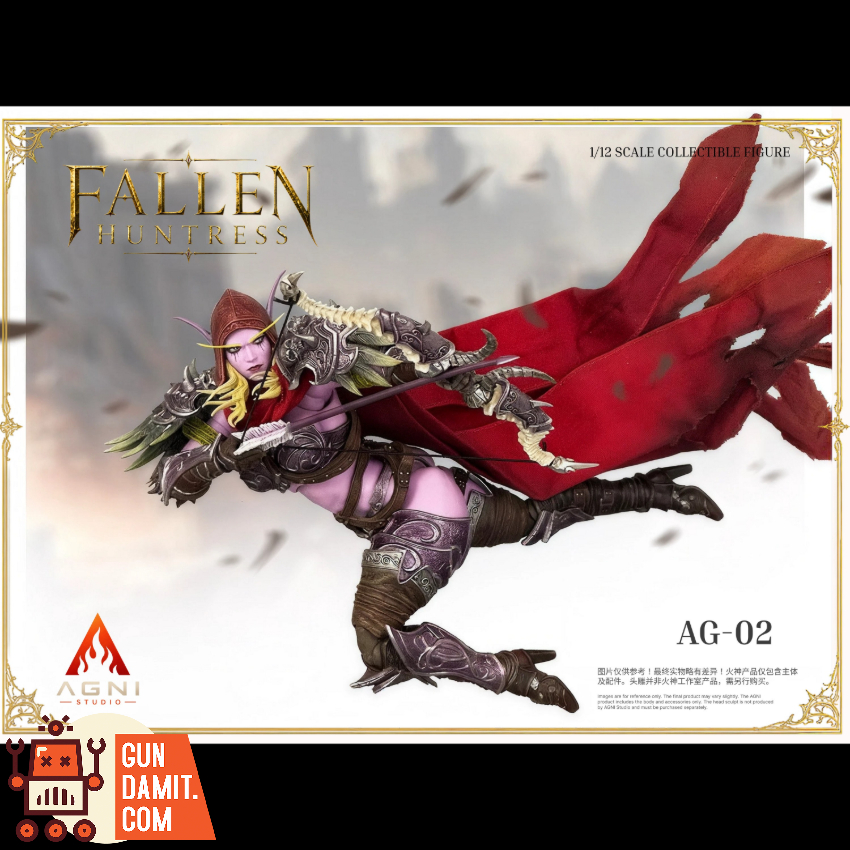 Agni Studio x French Bulldog 1/12 AG02+FR02 Fallen Huntress Head & Accessories Set Pink Skin Version - View 7 Agni Studio x French Bulldog 1/12 AG02+FR02 Fallen Huntress Head & Accessories Set Pink Skin Version - View 7