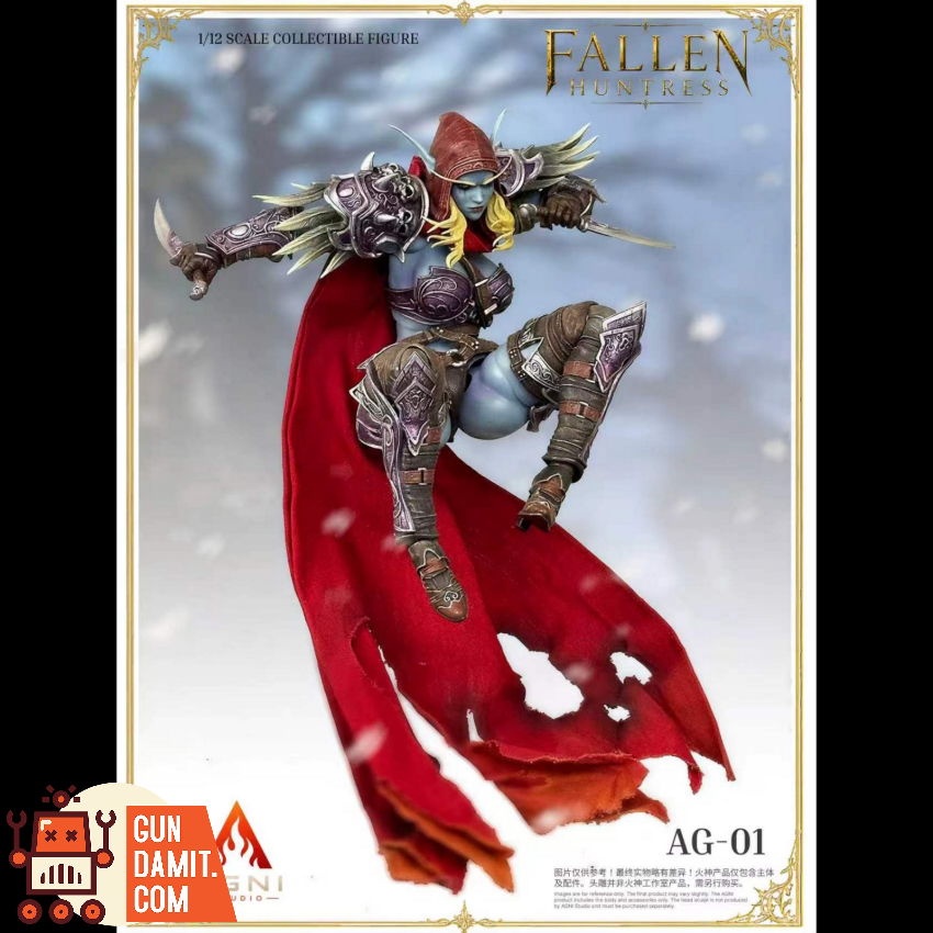 Agni Studio x French Bulldog 1/12 AG01+FR01 Fallen Huntress Head & Accessories Set Blue Skin Version - View 9 Agni Studio x French Bulldog 1/12 AG01+FR01 Fallen Huntress Head & Accessories Set Blue Skin Version - View 9