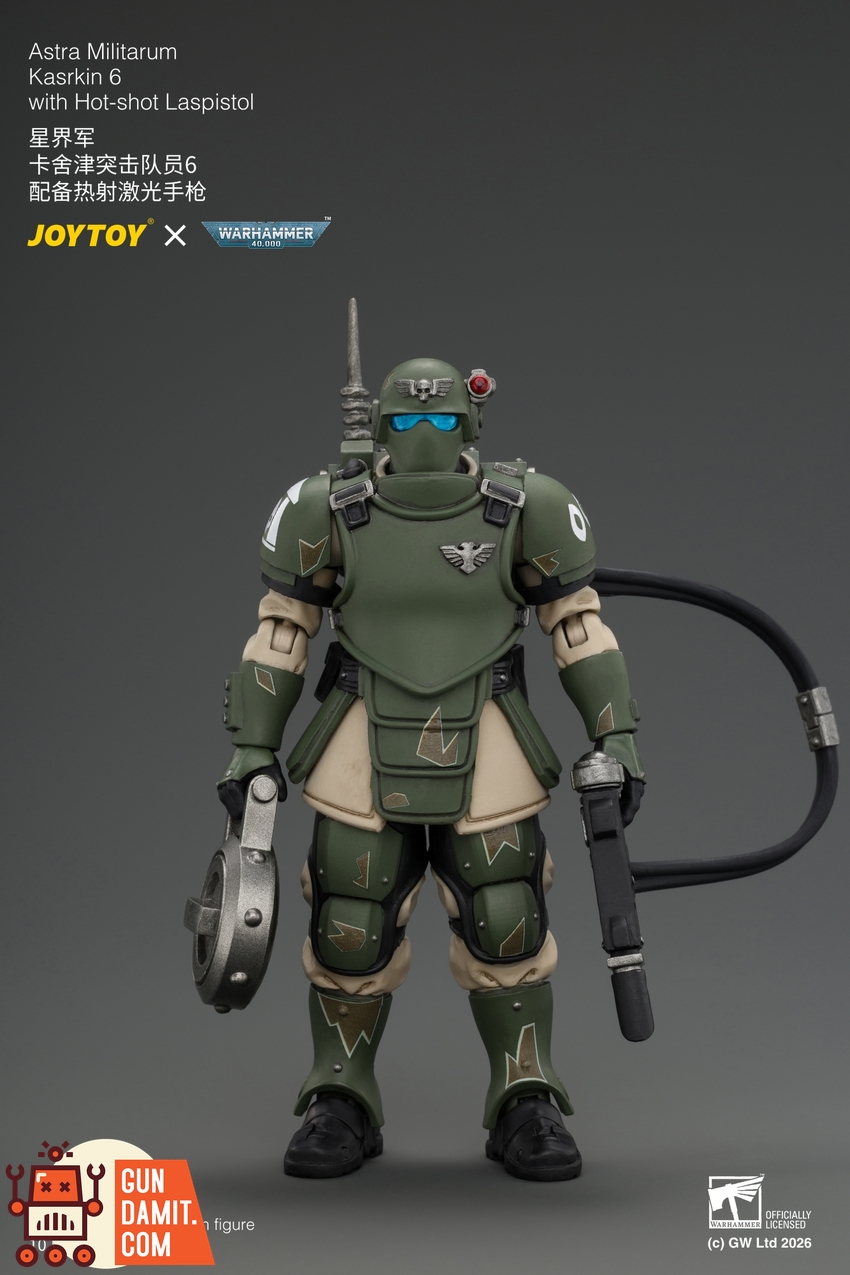 JoyToy JT04988 1/18 Warhammer 40K Astra Militarum Kasrkin 6 with Hot-shot Laspistol - View 1 JoyToy JT04988 1/18 Warhammer 40K Astra Militarum Kasrkin 6 with Hot-shot Laspistol - View 1