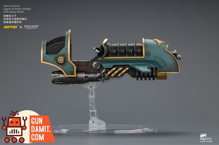 JoyToy JT04773 1/18 Warhammer The Horus Heresy Sons of Horus Legion Scimitar Jetbike with Heavy Bolter - View 3 JoyToy JT04773 1/18 Warhammer The Horus Heresy Sons of Horus Legion Scimitar Jetbike with Heavy Bolter - View 3