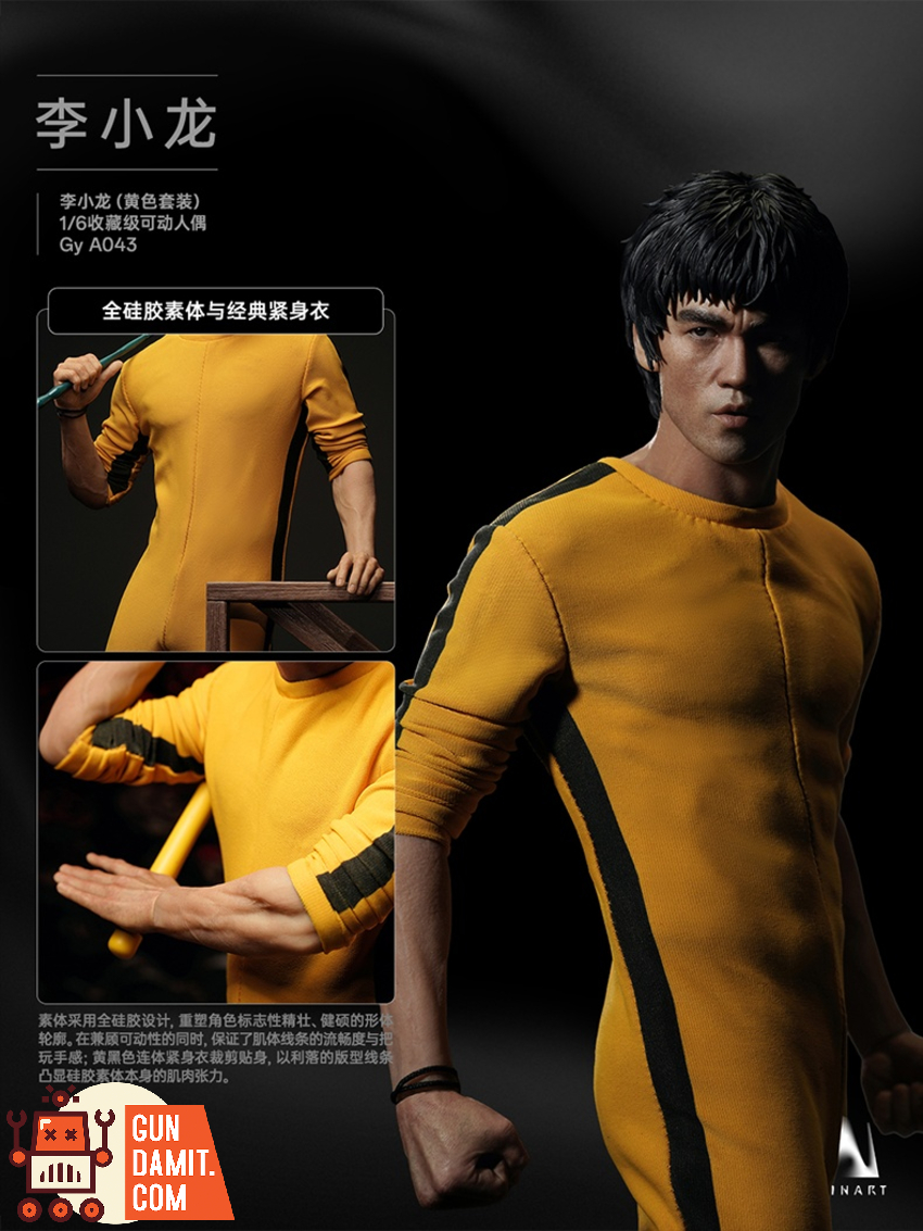 INART 1/6 Gy A043 Bruce Lee Yellow Suit Double Head Sculpt Version - View 3 INART 1/6 Gy A043 Bruce Lee Yellow Suit Double Head Sculpt Version - View 3