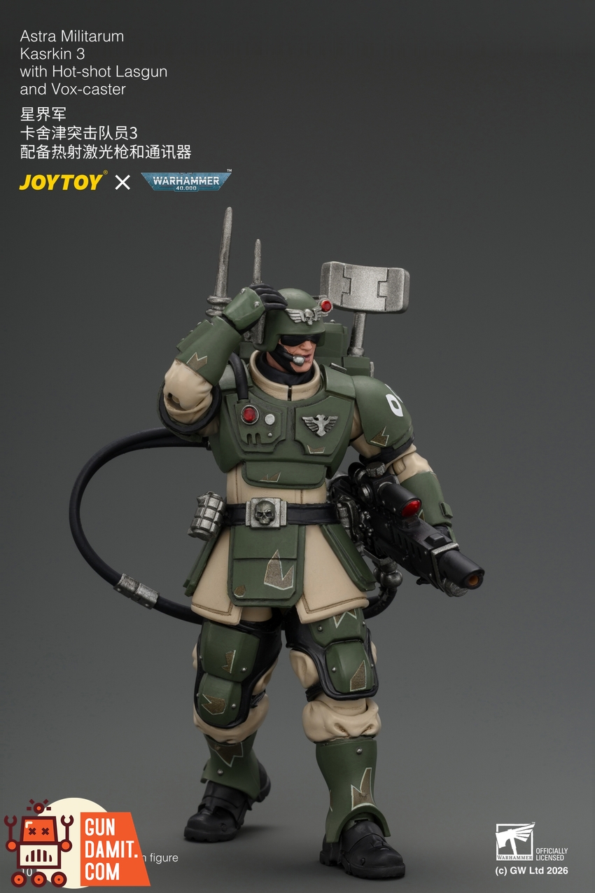 JoyToy JT04957 1/18 Warhammer 40K Astra Militarum Kasrkin 3 with Hot-shot Lasgun and Vox-caster - View 5 JoyToy JT04957 1/18 Warhammer 40K Astra Militarum Kasrkin 3 with Hot-shot Lasgun and Vox-caster - View 5