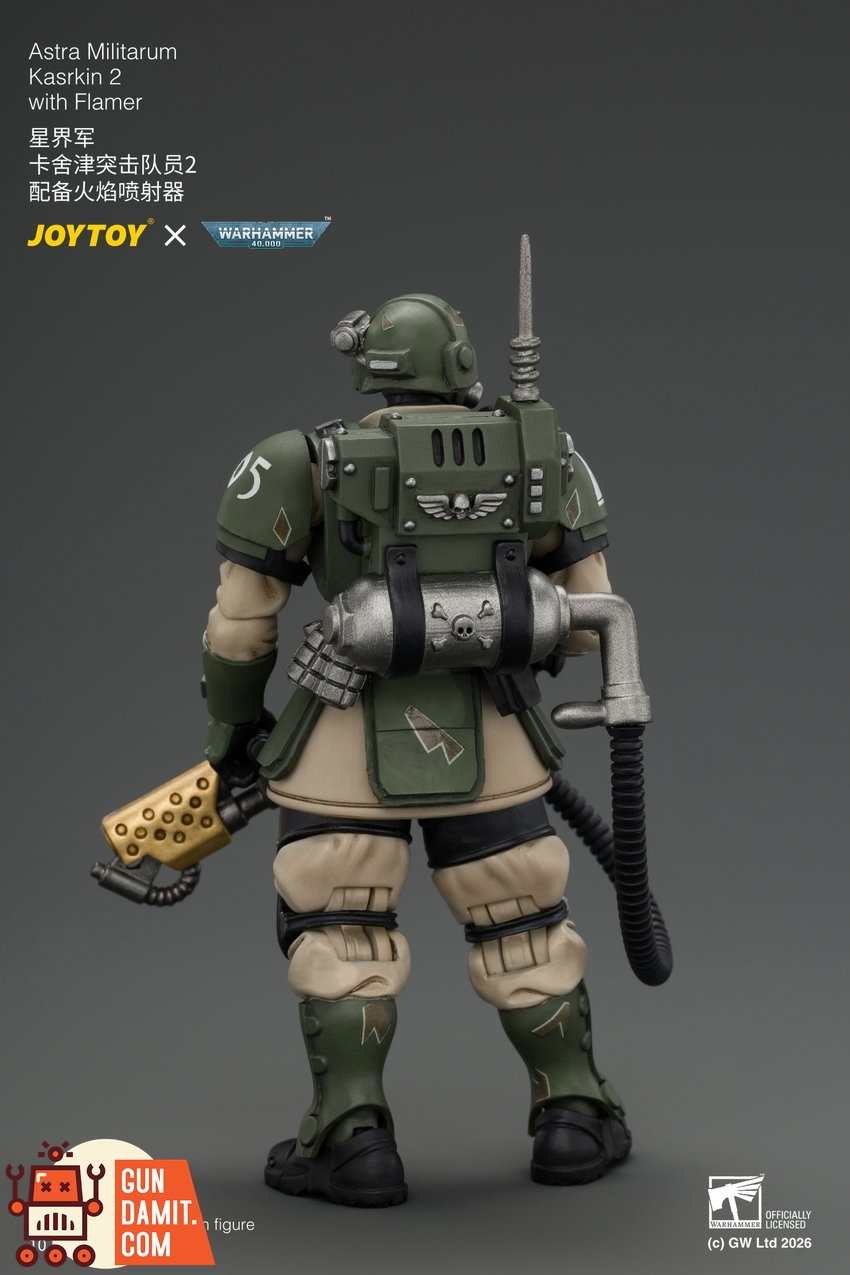 JoyToy JT04940 1/18 Warhammer 40K Astra Militarum Kasrkin 2 with Flamer - View 3 JoyToy JT04940 1/18 Warhammer 40K Astra Militarum Kasrkin 2 with Flamer - View 3