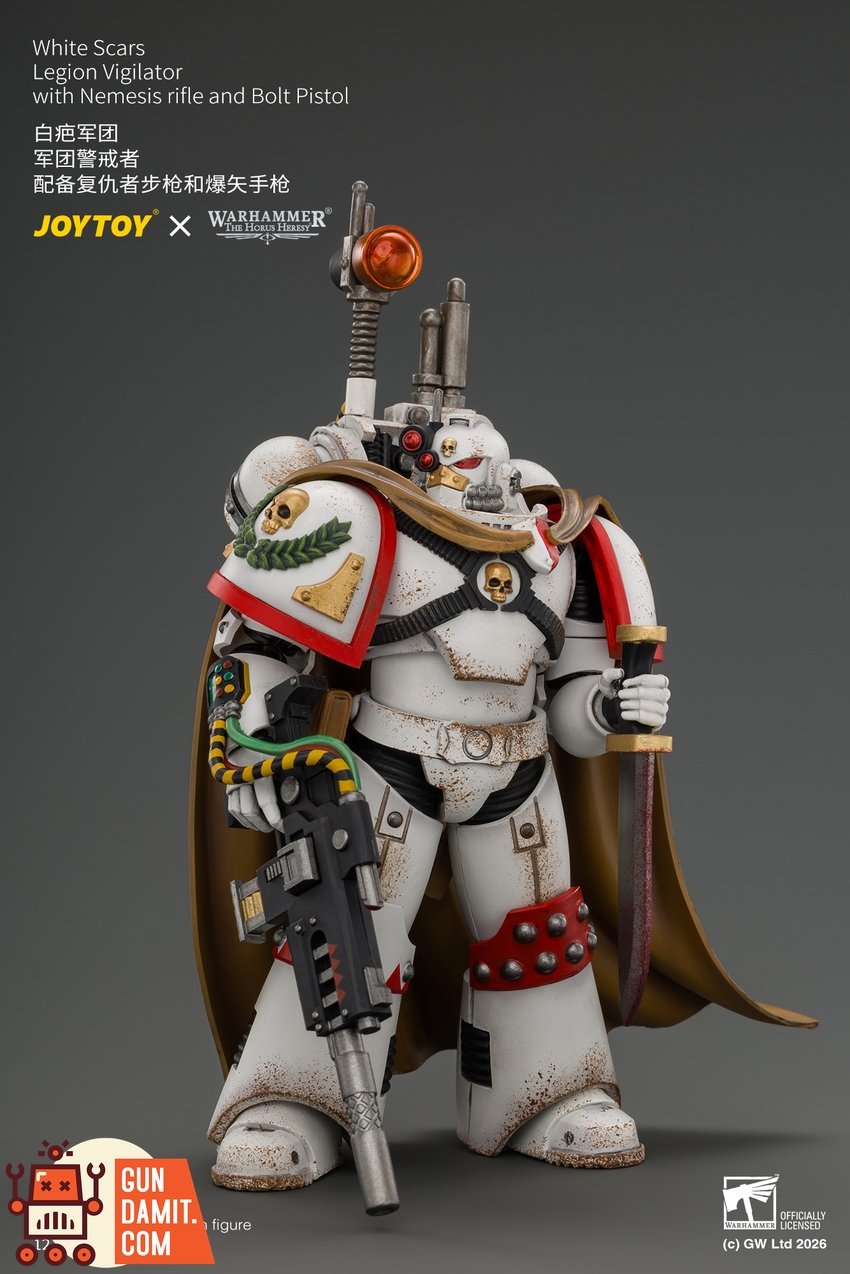 JoyToy JT04926 1/18 Warhammer The Horus Heresy White Scars Legion Vigilator with Nemesis rifle and Bolt Pistol - View 2 JoyToy JT04926 1/18 Warhammer The Horus Heresy White Scars Legion Vigilator with Nemesis rifle and Bolt Pistol - View 2
