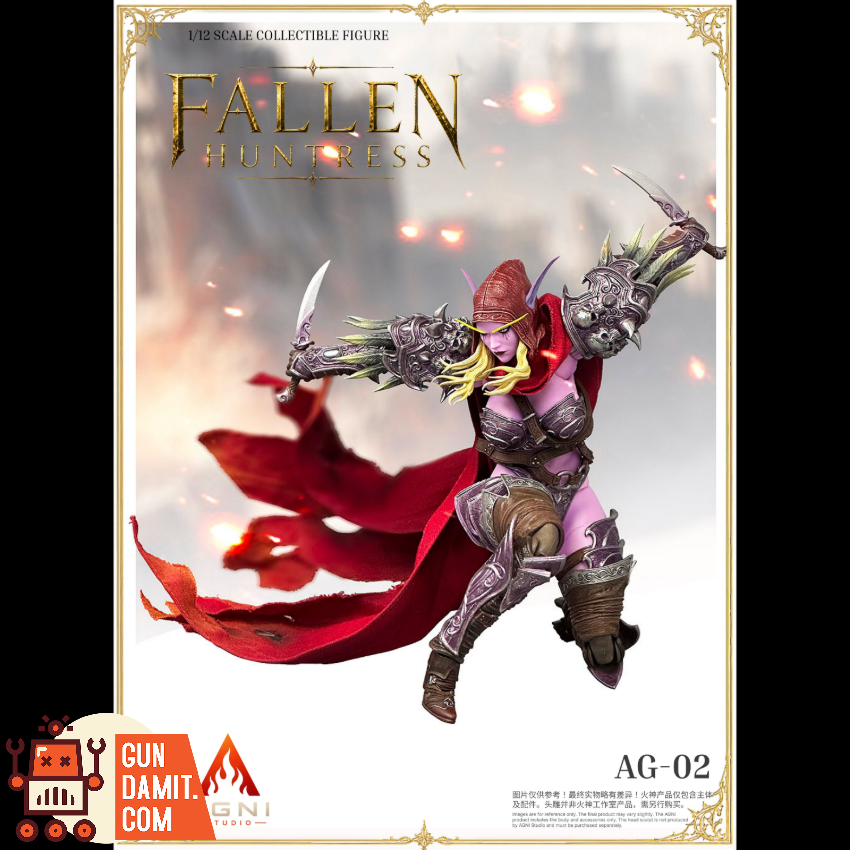 Agni Studio x French Bulldog 1/12 AG02+FR02 Fallen Huntress Head & Accessories Set Pink Skin Version - View 5 Agni Studio x French Bulldog 1/12 AG02+FR02 Fallen Huntress Head & Accessories Set Pink Skin Version - View 5
