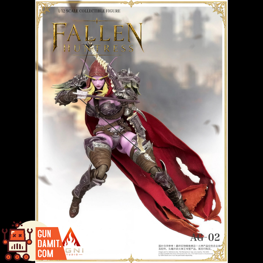Agni Studio x French Bulldog 1/12 AG02+FR02 Fallen Huntress Head & Accessories Set Pink Skin Version - View 6 Agni Studio x French Bulldog 1/12 AG02+FR02 Fallen Huntress Head & Accessories Set Pink Skin Version - View 6