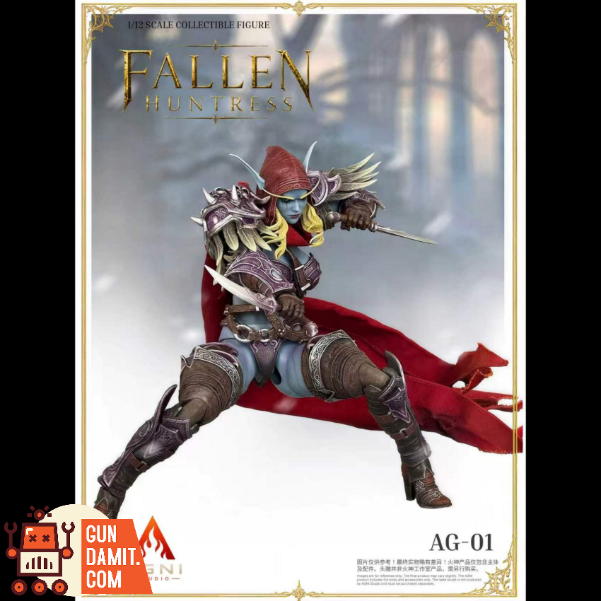 Agni Studio x French Bulldog 1/12 AG01+FR01 Fallen Huntress Head & Accessories Set Blue Skin Version - View 7 Agni Studio x French Bulldog 1/12 AG01+FR01 Fallen Huntress Head & Accessories Set Blue Skin Version - View 7