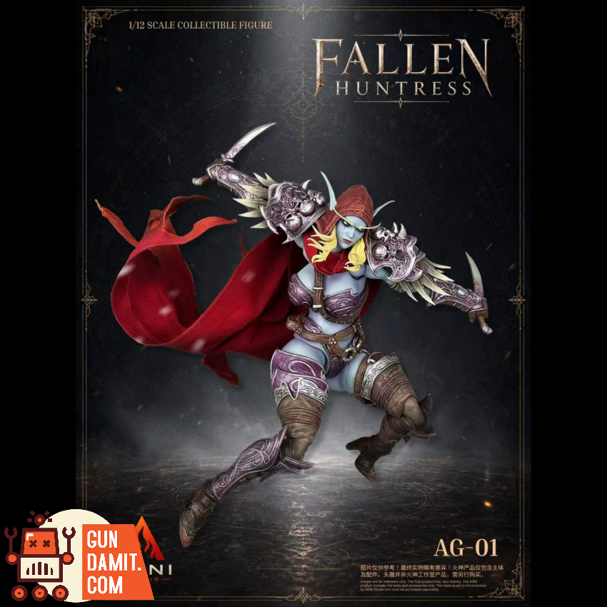 Agni Studio x French Bulldog 1/12 AG01+FR01 Fallen Huntress Head & Accessories Set Blue Skin Version - View 1 Agni Studio x French Bulldog 1/12 AG01+FR01 Fallen Huntress Head & Accessories Set Blue Skin Version - View 1