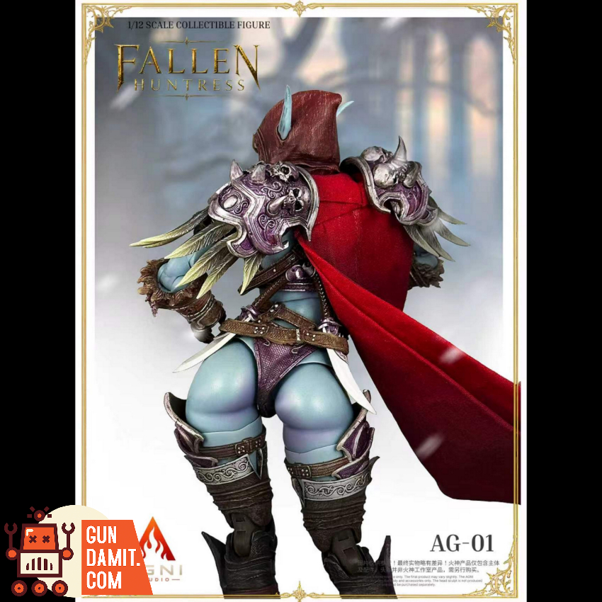Agni Studio x French Bulldog 1/12 AG01+FR01 Fallen Huntress Head & Accessories Set Blue Skin Version - View 5 Agni Studio x French Bulldog 1/12 AG01+FR01 Fallen Huntress Head & Accessories Set Blue Skin Version - View 5