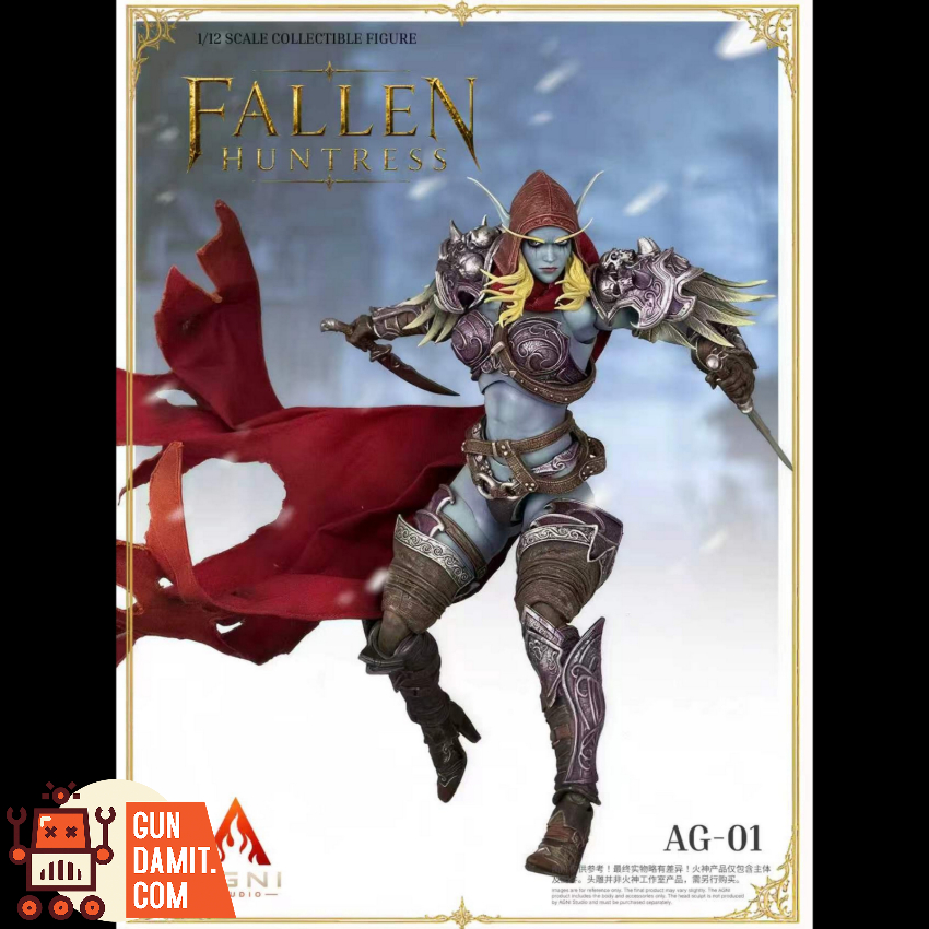 Agni Studio x French Bulldog 1/12 AG01+FR01 Fallen Huntress Head & Accessories Set Blue Skin Version - View 8 Agni Studio x French Bulldog 1/12 AG01+FR01 Fallen Huntress Head & Accessories Set Blue Skin Version - View 8