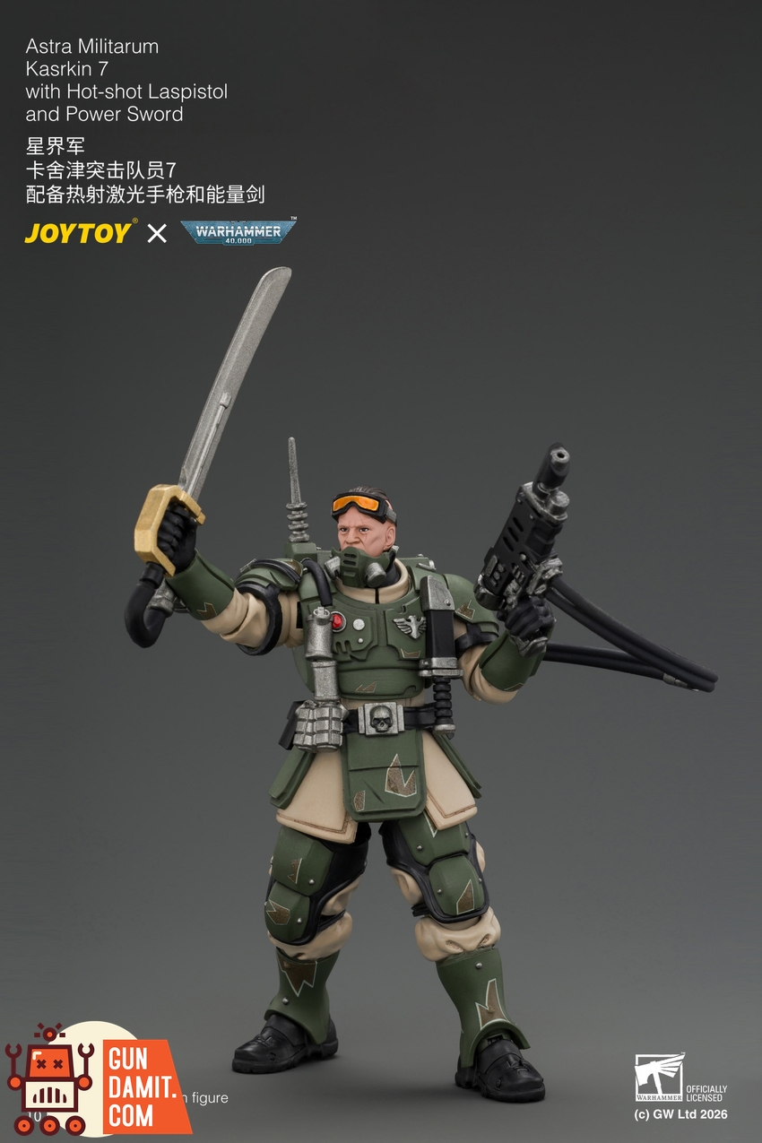 JoyToy JT04995 1/18 Warhammer 40K Astra Militarum Kasrkin 7 with Hot-shot Laspistol and Power Sword - View 6 JoyToy JT04995 1/18 Warhammer 40K Astra Militarum Kasrkin 7 with Hot-shot Laspistol and Power Sword - View 6