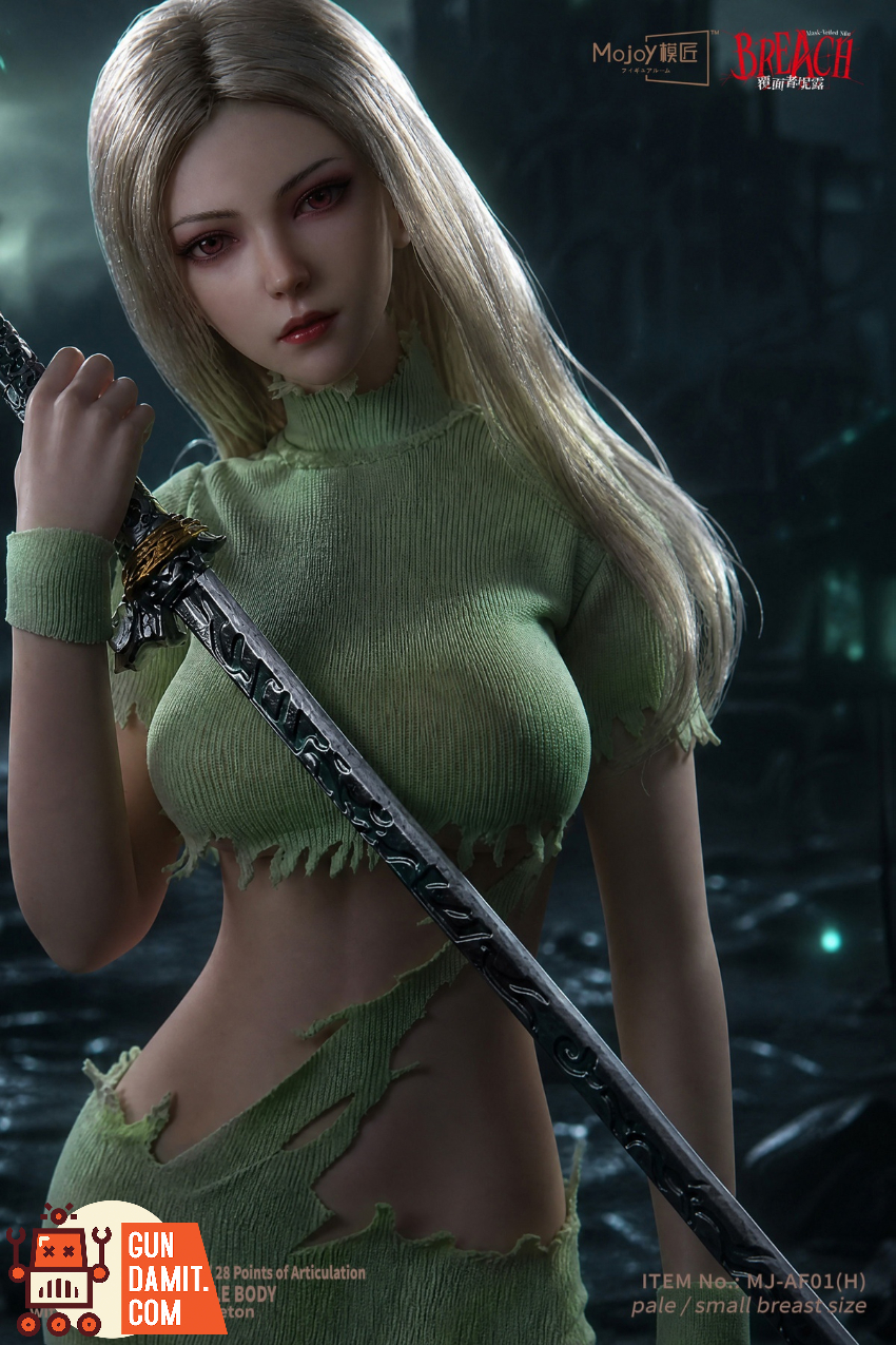 Mojoy 1/6 MJ-AF01H Slender Girlish Body with Head Sculpt Green Ver. - View 14 Mojoy 1/6 MJ-AF01H Slender Girlish Body with Head Sculpt Green Ver. - View 14