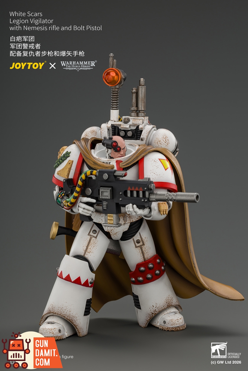 JoyToy JT04926 1/18 Warhammer The Horus Heresy White Scars Legion Vigilator with Nemesis rifle and Bolt Pistol - View 6 JoyToy JT04926 1/18 Warhammer The Horus Heresy White Scars Legion Vigilator with Nemesis rifle and Bolt Pistol - View 6
