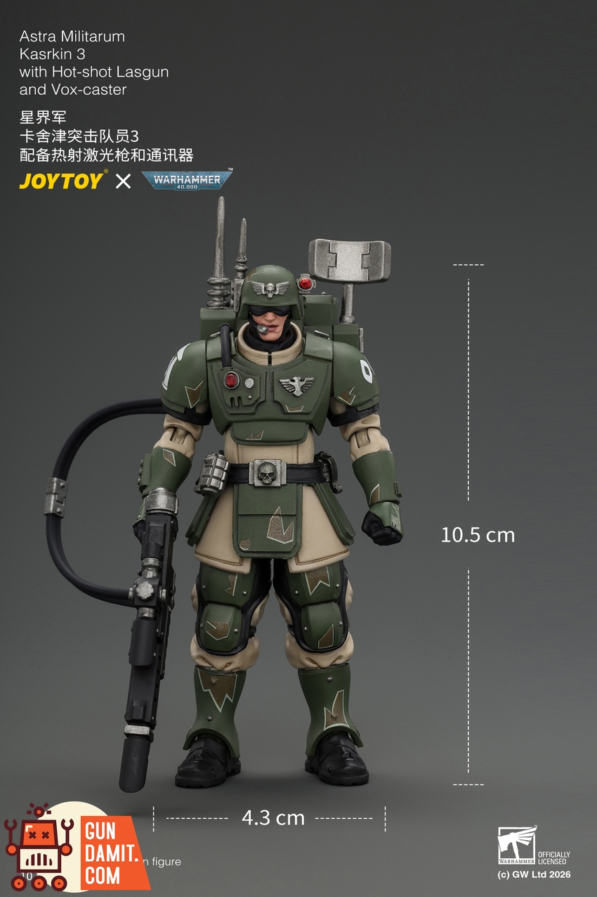 JoyToy JT04957 1/18 Warhammer 40K Astra Militarum Kasrkin 3 with Hot-shot Lasgun and Vox-caster - View 8 JoyToy JT04957 1/18 Warhammer 40K Astra Militarum Kasrkin 3 with Hot-shot Lasgun and Vox-caster - View 8