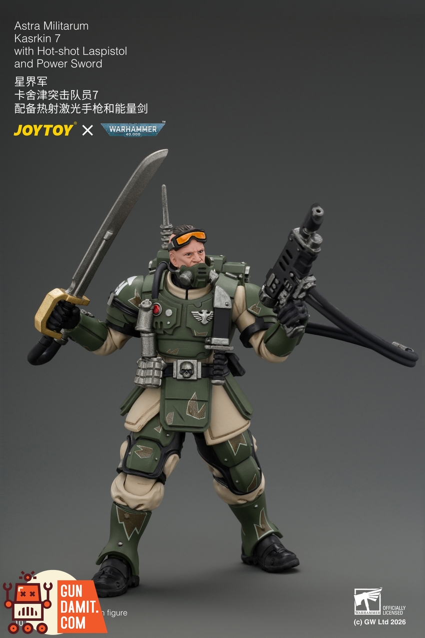 JoyToy JT04995 1/18 Warhammer 40K Astra Militarum Kasrkin 7 with Hot-shot Laspistol and Power Sword - View 7 JoyToy JT04995 1/18 Warhammer 40K Astra Militarum Kasrkin 7 with Hot-shot Laspistol and Power Sword - View 7